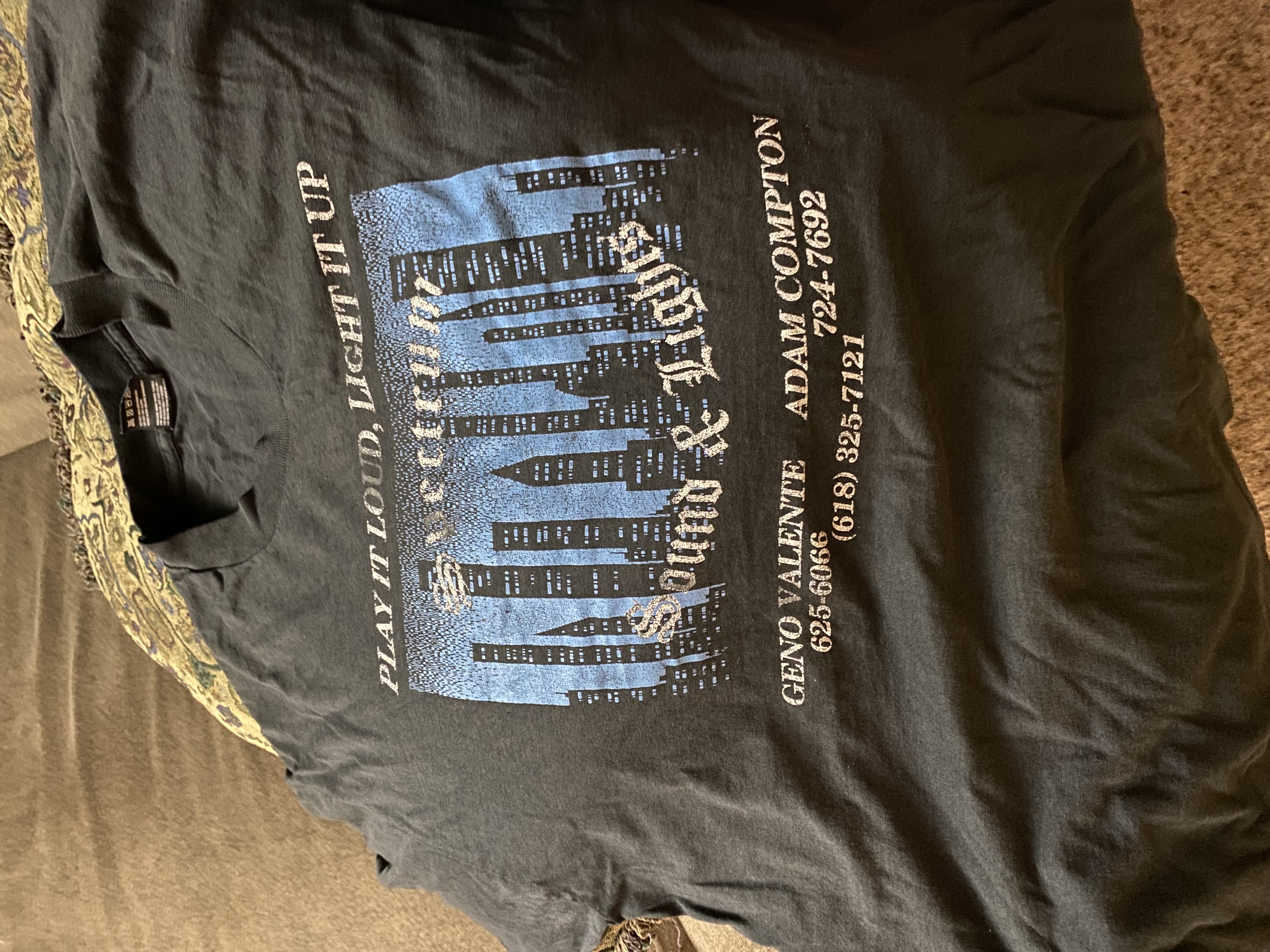 The original Spectrum Sound and Lights t-shirt.