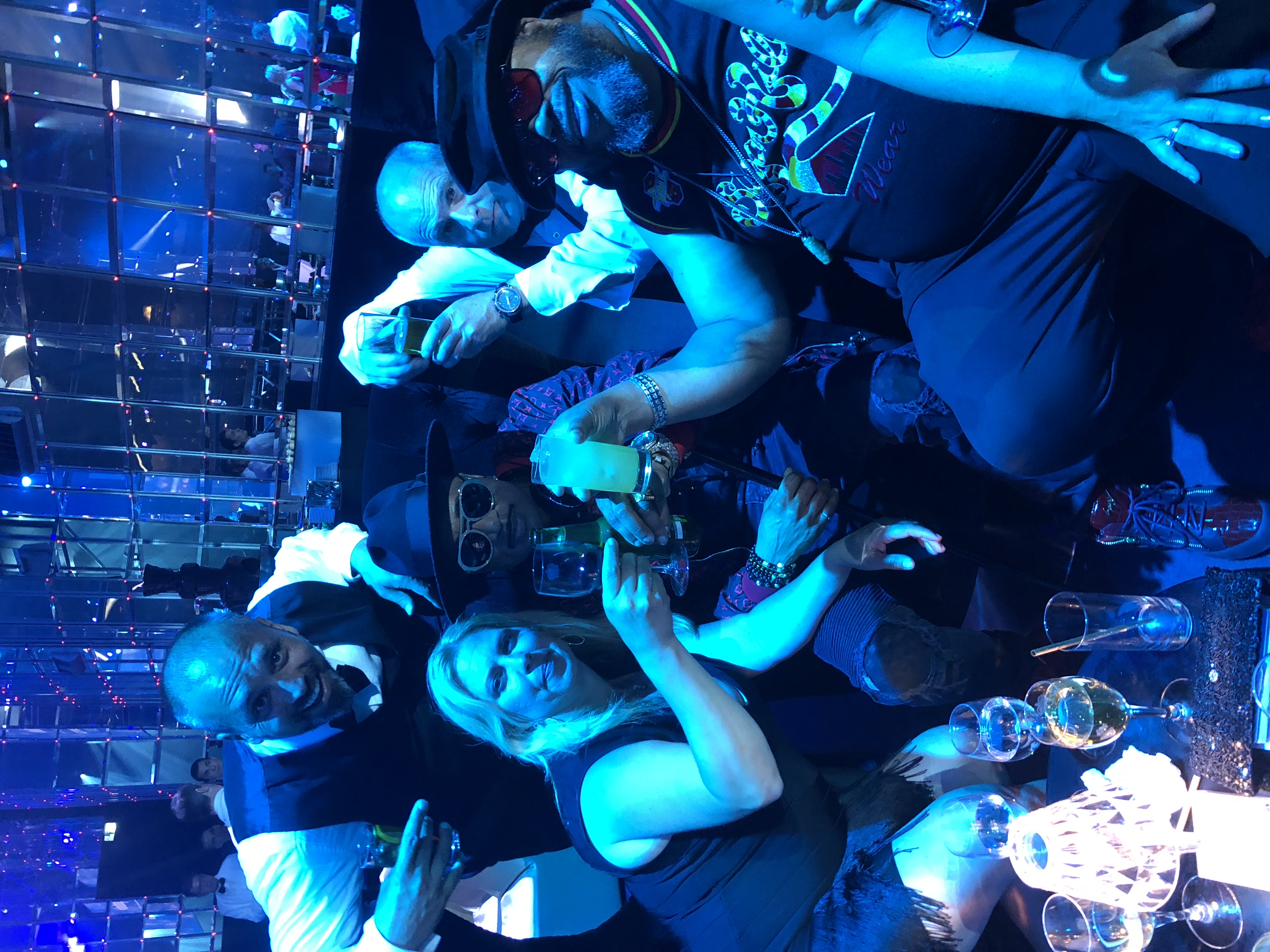 With the Sugar Hill Gang.